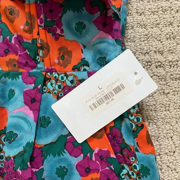 ☀️Strapless floral wrap romper. NWT. Lush. - Picture 4 of 4